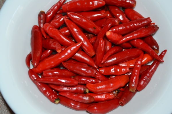Fresh red chillis